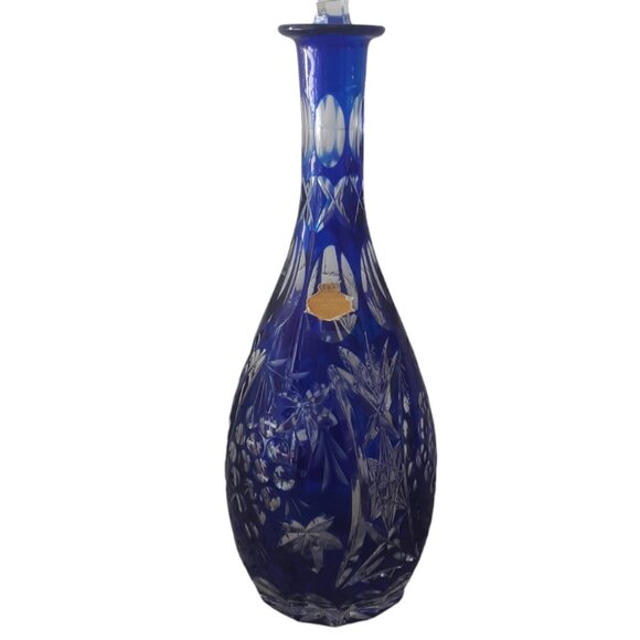 Bavarian Other - Bavarian Genuine Lead Crystal Cobalt Blue Decanter w/ stopper. West Germany